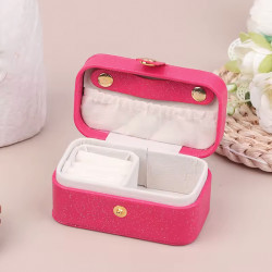 Органайзер-бокс для зберігання прикрас, рожевий