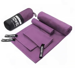 Рушники з мікрофібри, комплект 3 шт, фіолетовий