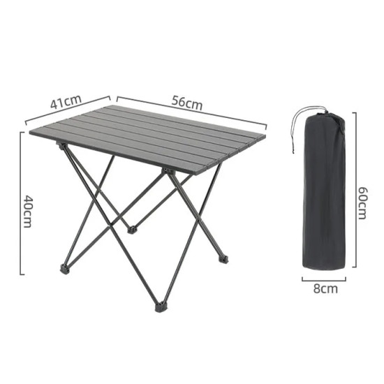 Стіл туристичний розкладний, чорний